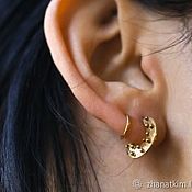 Украшения handmade. Livemaster - original item Double Ring Earrings - Gold Plated Earrings - Silver Earrings. Handmade.