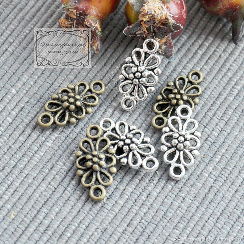 Коннектор подвеска 2 цвета Фурнитура для украшений и бижутерии в ...