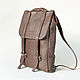 Order Leather backpack 'Moscow' brown. uva. Livemaster. . Backpacks Фото №3