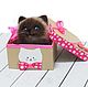Siamese kitten Loki Gift-felted toy, Felted Toy, Zeya,  Фото №1
