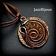 Хранитель времени. Кулон с аммонитом и гранатом. Кулон. JazzBijoux (Елена Сафронова). Ярмарка Мастеров.  Фото №4