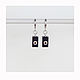 Black rectangular earrings rauchtopas. Earrings. Wooden jewellery. Online shopping on My Livemaster.  Фото №2