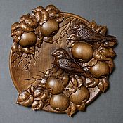 Картины и панно handmade. Livemaster - original item Sparrows and apples. Handmade.