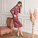 Dusty Rose Cotton Trench Dress, Raincoat Midi Dress for Office Pink. Dresses. mozaika-rus. My Livemaster. Фото №5
