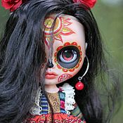 Интерьерная  текстильная кукла Муэрта