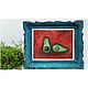 Oil painting minimalistic still life ' Avocado on Red», Pictures, Novosibirsk,  Фото №1