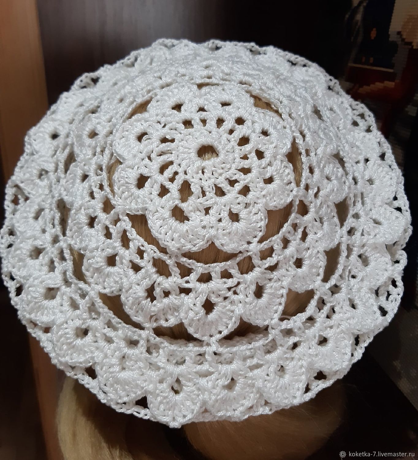 Береты: Берет летний крючком. в интернет-магазине на Ярмарке Мастеров ...