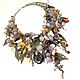 Dawn lilac, necklace made of natural stones-amber, amethyst, pearls. Necklace. ms. Decorator. My Livemaster. Фото №5