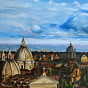 Картины и панно handmade. Livemaster - original item Painting Rome, Italy, oil on canvas, 60 x 50. Handmade.