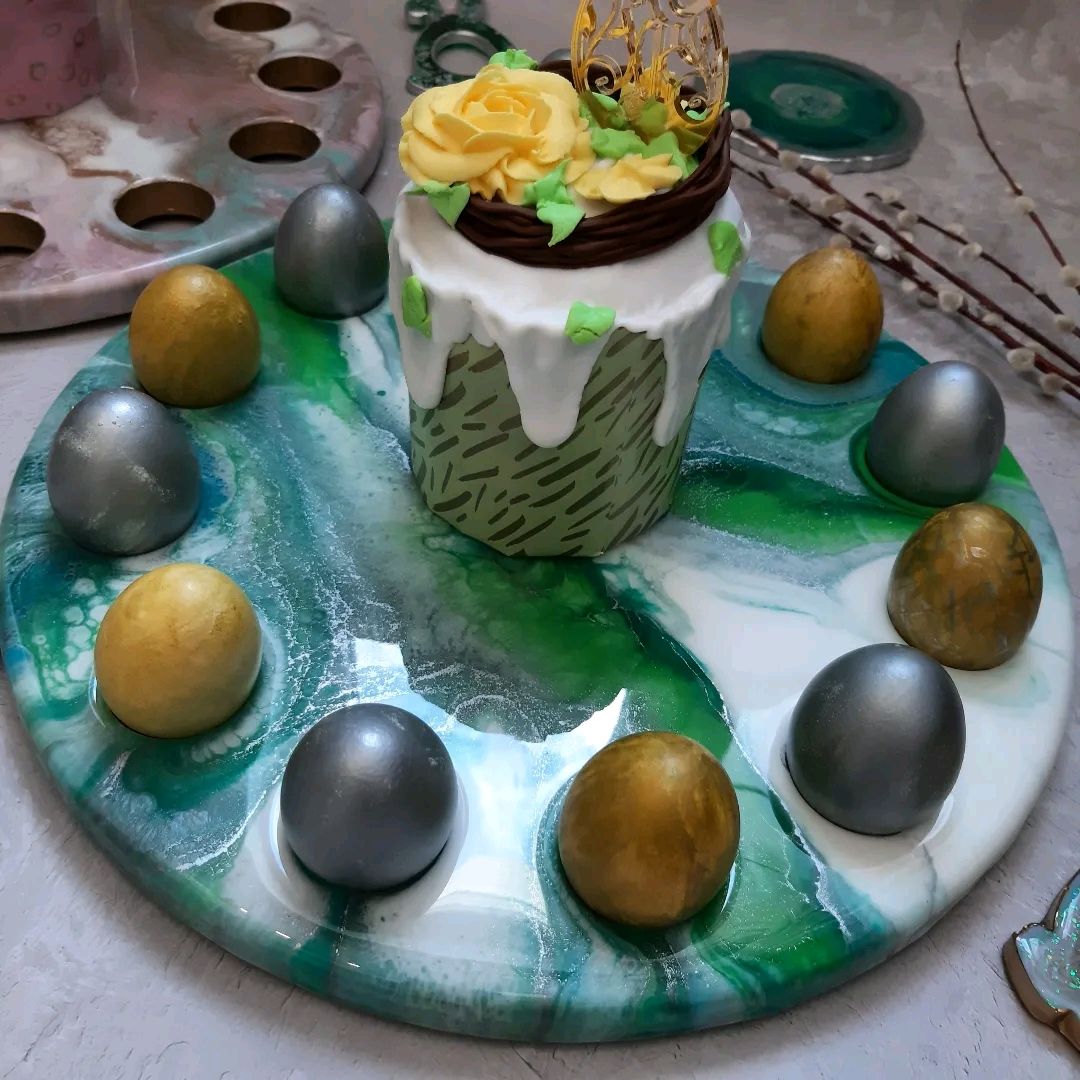 Пасхальная тарелка для яиц и кулича, Подставки, Москва,  Фото №1