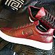Sneakers made of genuine crocodile and cattle leather, burgundy color, handmade. Training shoes. SHOES&BAGS. My Livemaster. Фото №6