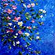 'Flowers in blue ' oil. The author's picture. Pictures. Anji's favourite pictures (anzhela-a). Online shopping on My Livemaster.  Фото №2