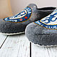 'Chelsea FC' felted loafers mens. Slippers. Bugrina Oksana. Online shopping on My Livemaster.  Фото №2