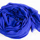 A bright blue stole made of Italian cambric. Wraps. Platkoffcom. Online shopping on My Livemaster.  Фото №2