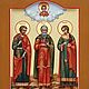 The patron saints of the family are Samon Gury and Aviv.Family icon, Icons, St. Petersburg,  Фото №1