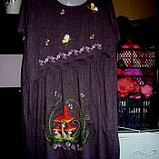 Одежда handmade. Livemaster - original item Dresses: embroidery on clothes 