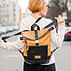 Druid Yellow Leather Urban Backpack. Backpacks. Mart Bags (martbags). My Livemaster. Фото №6