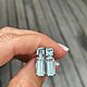 Продано Серьги с натуральными аквамаринами 7.5 ct, Серьги классические, Белорецк,  Фото №1