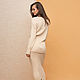 Order Women's beige suit with a skirt. SHAPAR - knitting clothes. Livemaster. . Suits Фото №3
