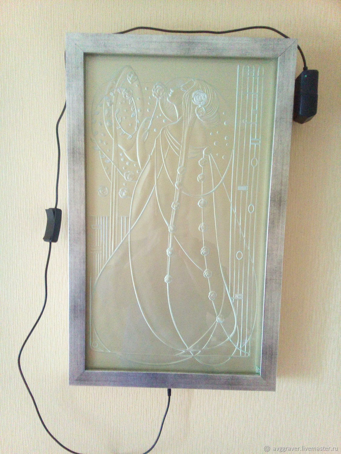 стеклянное панно с подсветкой в интернет-магазине на Ярмарке Мастеров ...