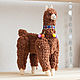 Alpaca Fedor toy soft toy handmade llama BROWN, Stuffed Toys, St. Petersburg,  Фото №1