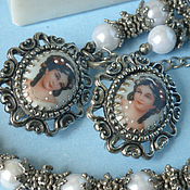 Винтаж: Винтажный комплект ожерелье браслет,винтаж 80-х,США