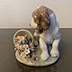 Винтаж: LLADRO 7672 фарфоровая статуэтка Собачка с цветами. Статуэтки винтажные. Коллекция Frau Burd. Ярмарка Мастеров.  Фото №5