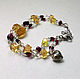 Bracelet with citrine and rhodolite. Chain bracelet. Sonia Dov jewellery. Online shopping on My Livemaster.  Фото №2