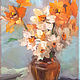 Картина букет цветов  в вазе нарциссы маслом на холсте Аромат весны, Картины, Москва,  Фото №1