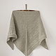 Grey knitted kerchief 'Keiko' kerchief/shawl/soft bactus. Shawls1. SolarisArtis. My Livemaster. Фото №4