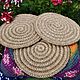 Agarraderas: soporte: Posavasos de yute bajo el agua. Potholders. Nadezhda Solly crochet. Online shopping on My Livemaster.  Фото №2