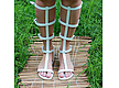 Roman Sandals leather Open with zipper white. Sandals. Katorina Rukodelnica HandMadeButik. My Livemaster. Фото №4
