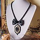 Victorian necklace with a cameo 'Black rose', Subculture decorations, Apatity,  Фото №1