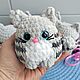 Игрушка вязаный кот, плюшевые игрушки,серый котик. Амигуруми куклы и игрушки. Игрушки  от Натальи  Малыши для души. Ярмарка Мастеров.  Фото №5