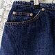 Винтаж: Юбка джинсовая прямая / миди / хлопок. Германия. Юбки винтажные. ВИНТАЖ + handmade. Интернет-магазин Ярмарка Мастеров.  Фото №2