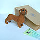 Dachshund. Miniature figurines. Felted toys - WoolenTone. Online shopping on My Livemaster.  Фото №2