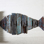 Для дома и интерьера handmade. Livemaster - original item Hanger for keys FISH.Marine interior, a gift to the fisherman.. Handmade.
