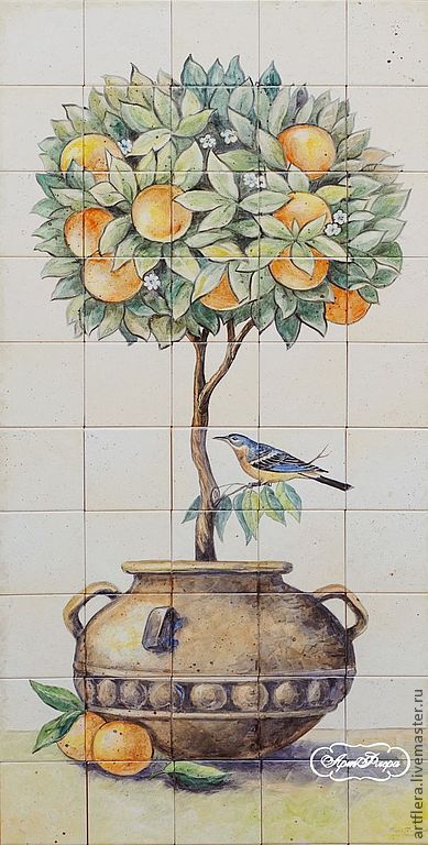Tiles and tiles: Panels on the wall ' Orange tree', Tile, Kazan,  Фото №1