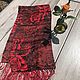 Scarlet roses scarf, silk, Holland, Vintage handkerchiefs, Arnhem,  Фото №1