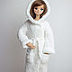 Вязаный халат и тапочки для куклы Smart, 1/3 BJD. Одежда для кукол. ToyFairyTale. Интернет-магазин Ярмарка Мастеров.  Фото №2
