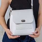 Сумки и аксессуары handmade. Livemaster - original item Women`s backpack bag made of white genuine leather Jasmine. Handmade.