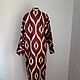 Uzbek cotton robe made of ikat. Boho coat, caftan. CH010. Robes. businka34. My Livemaster. Фото №6