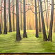 Картины     Закат в лесу, Картины, Самара,  Фото №1