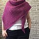 Шаль ажурная  “фуксия». Шали. JULYWOOL// Юлия. Интернет-магазин Ярмарка Мастеров.  Фото №2