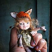 Куклы и игрушки handmade. Livemaster - original item Chanterelle-pocket doll made of polymer clay Chatterbox Doll. Handmade.
