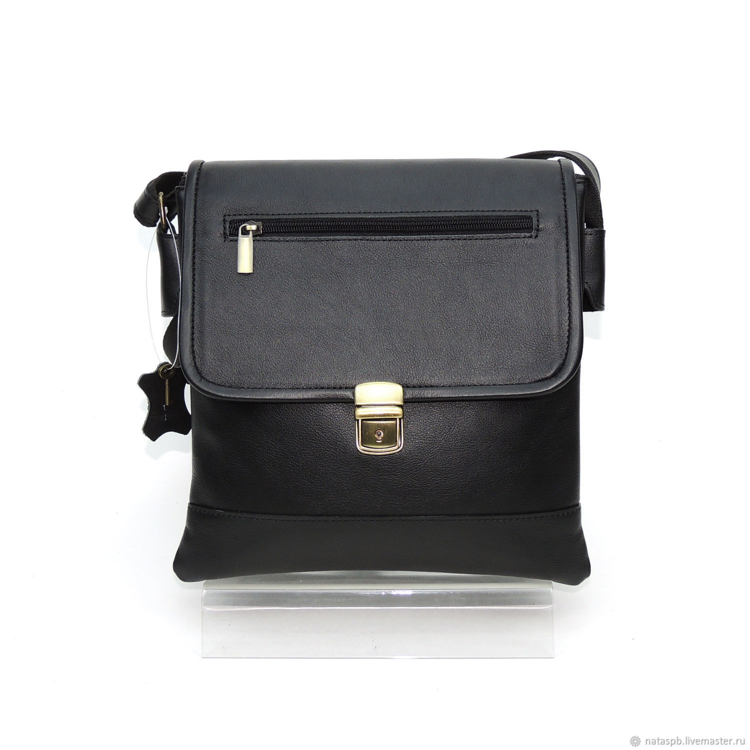 Men's bag: Men's Black Leather Camelot Tablet Bag, Men\'s bag, St. Petersburg,  Фото №1
