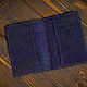 Фиолетовая обложка на паспорт из состаренной кожи. Обложка на паспорт. Creative Leather Workshop. Ярмарка Мастеров.  Фото №6