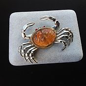 Винтаж handmade. Livemaster - original item Original by Robert The Fashioncraft Jewelry Co.Vintage Crab Brooch. Handmade.