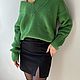 Пуловер с V-вырезом. Свитеры. Pompon_knitwear. Ярмарка Мастеров.  Фото №5