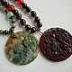 Stone rose necklace with large carved pendant Jasper breccia. Necklace. Roxana flowers. My Livemaster. Фото №5